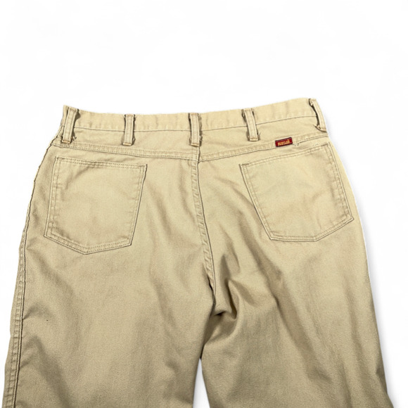Vintage Rustler Pants Mens 34x31 Brown Regular Fit Workwear USA Made 80s - Picture 7 of 10